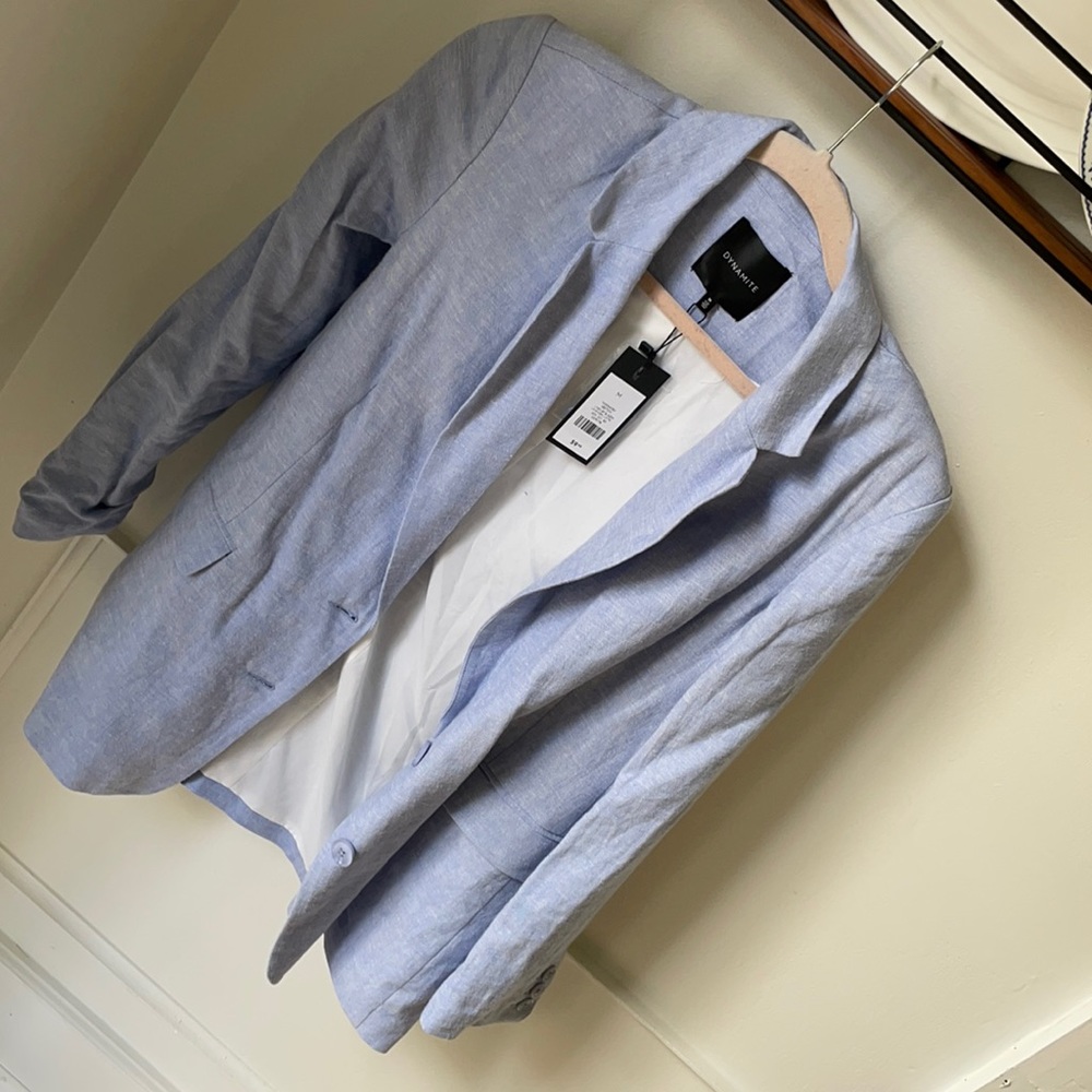 Light blue linen blazer